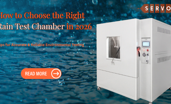 Rain test chamber manufactured by Servo Enterprises