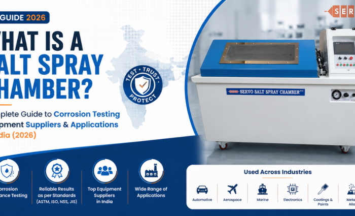 Servo Enterprises salt spray chamber manufacturers in India offering advanced corrosion testing equipment for industrial quality and durability testing applications.