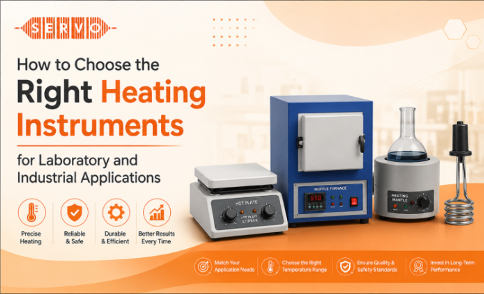 Heating instruments including laboratory incubator, water bath, vacuum oven and industrial heating equipment manufactured by Servo Enterprises for laboratory and industrial applications